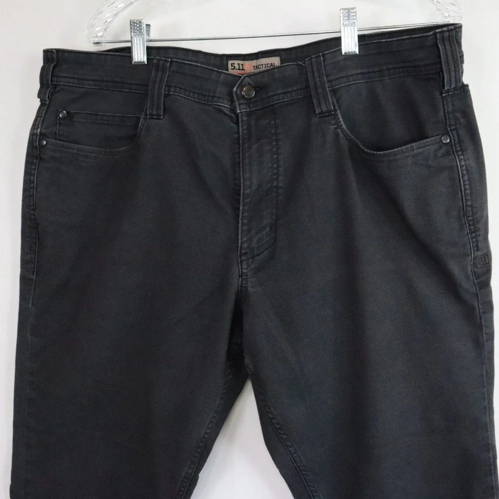 5.11 Tactical Jeans Mens 38x30 Tapered Leg 5-Pocket Pants Stretch Flex Dark Gray